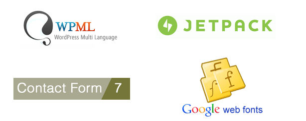 WPML, JetPack, Formulaire de contact 7, Google Web Fonts