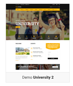 Thème WordPress pour l'éducation - Demo University 2