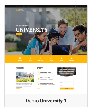 Thème WordPress pour l'éducation - Université Demo 1