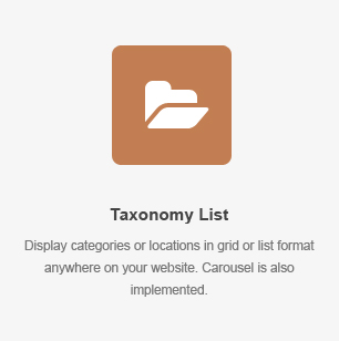 Élément de liste de taxonomie
