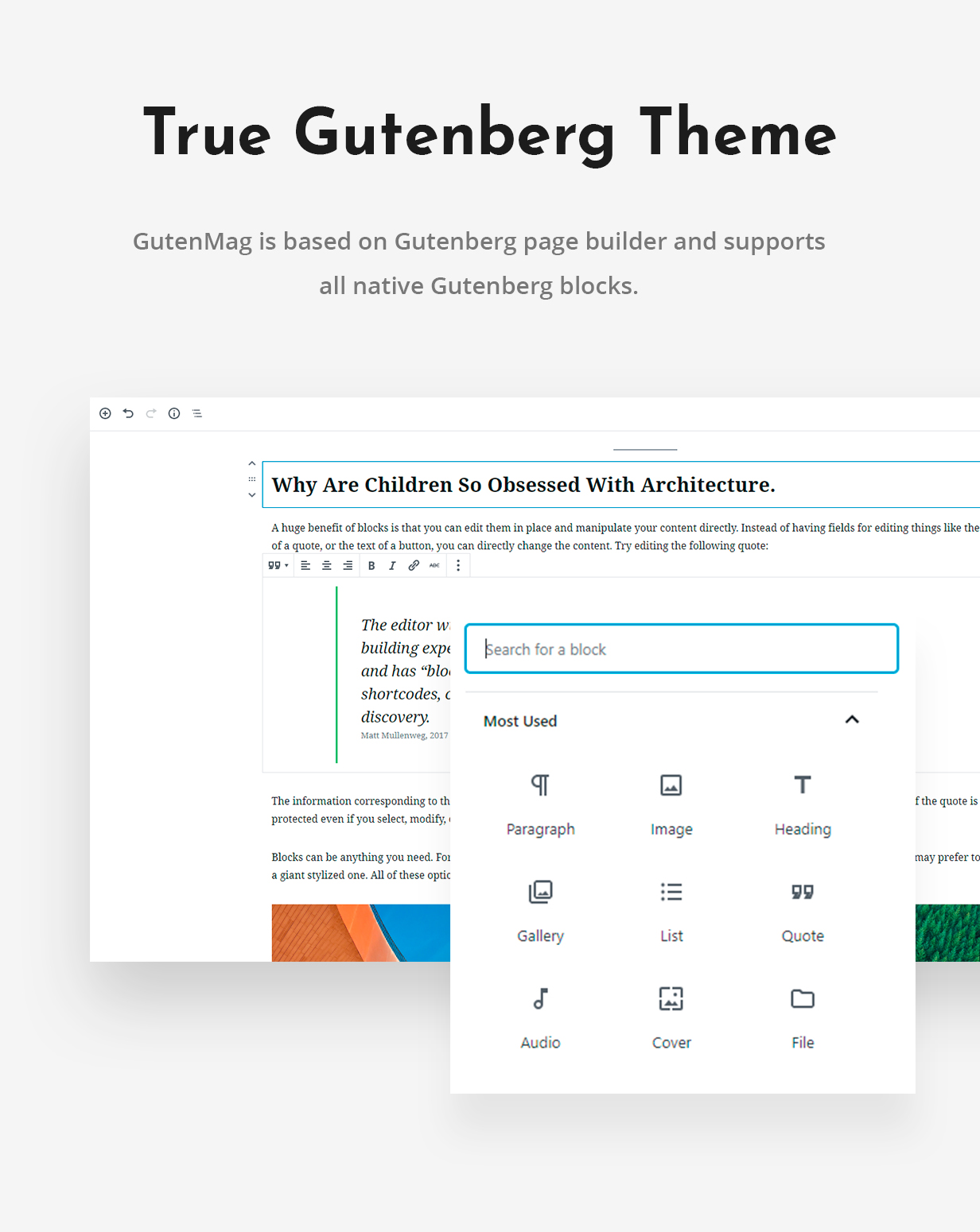 Thème Gutenberg WordPress