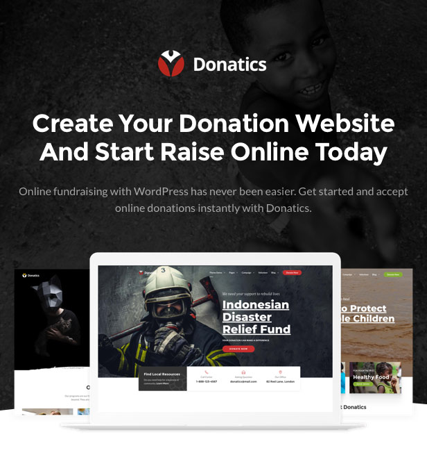 Donatics - Thème WordPress pour des oeuvres de charité et de collecte de fonds - 1