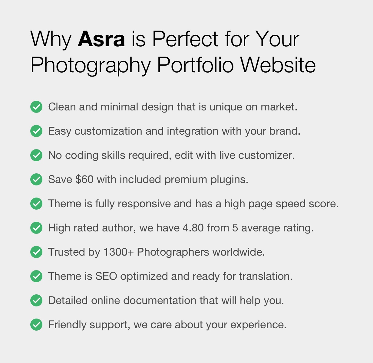 Asra - Thème WordPress pour portfolio de photos minimaliste - 3