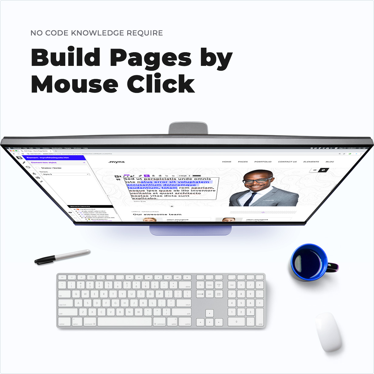 Aucune connaissance du code requis - Créez des pages avec la souris