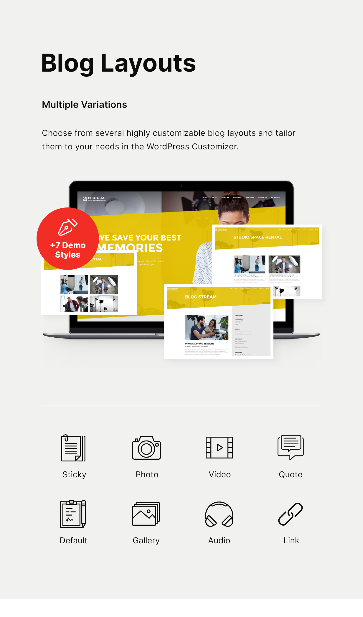 Photolia | Thème WordPress pour entreprise de photographie et fournitures photographiques - 5