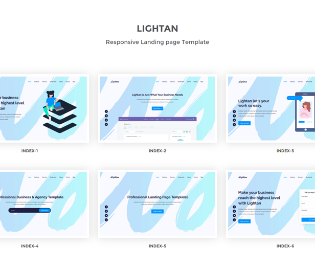 Lightan - Adaptive Bootstrap 4 Modèle d'atterrissage - 1