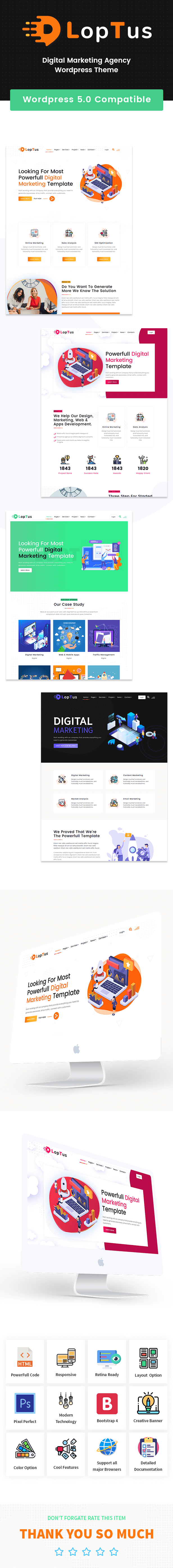 Loptus - Thème WordPress pour une agence de marketing numérique - 4