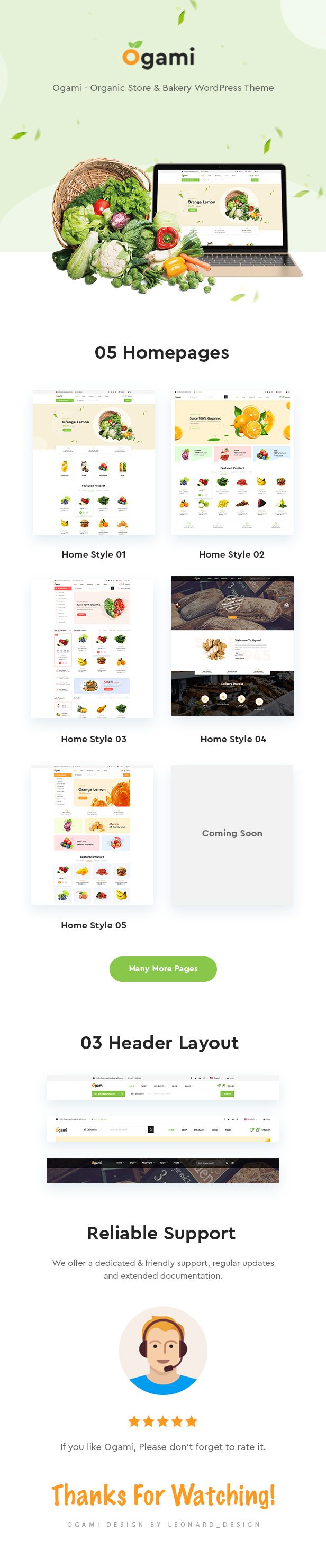 Ogami - Thème WordPress pour produits bio et produits de boulangerie - 5