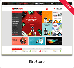 EtroStore - Magasin d'électronique Thème WordPress WooCommerce