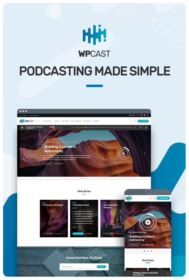 Wpcast - Thème WordPress du podcast audio - 1