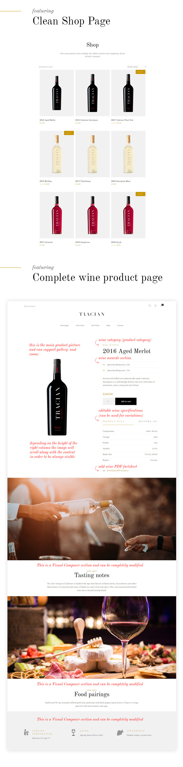 Tracian - Thème WordPress pour le vin