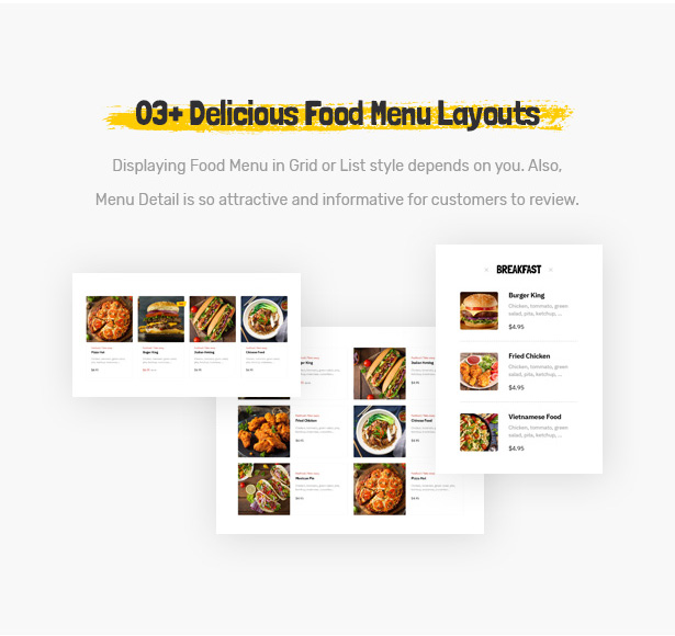 Foodo Layouts - Thème WordPress pour restauration rapide