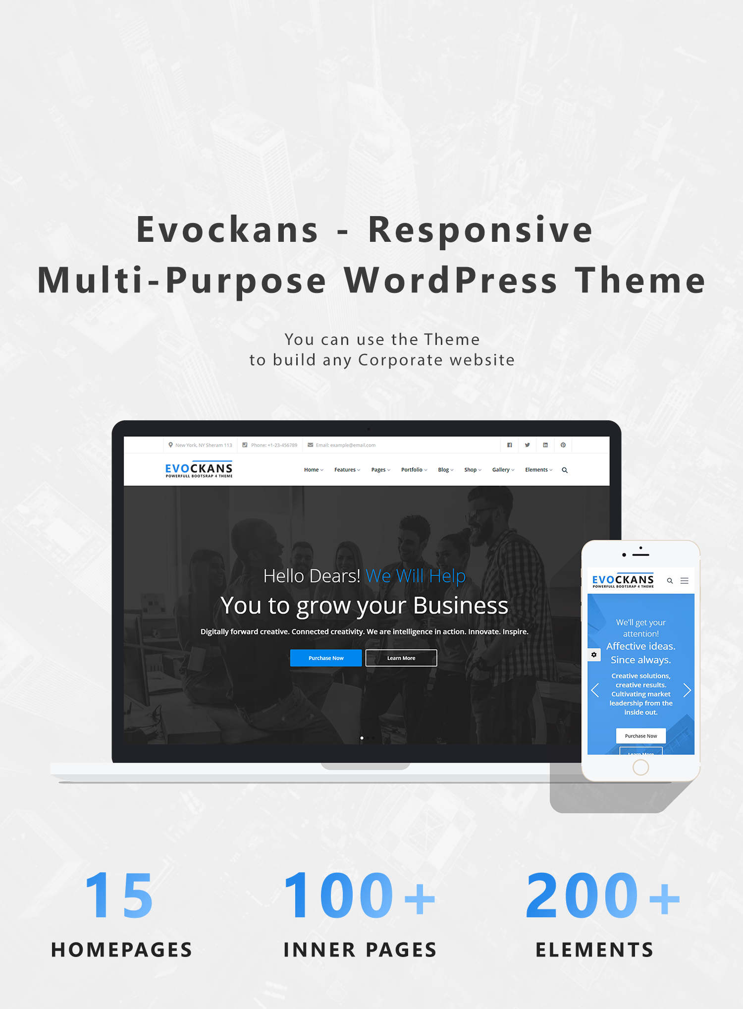Evockans - Thème WordPress polyvalent réactif