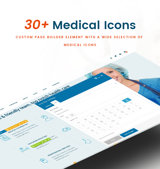 Clinio - Icônes médicales thème médical & dentaire WordPress