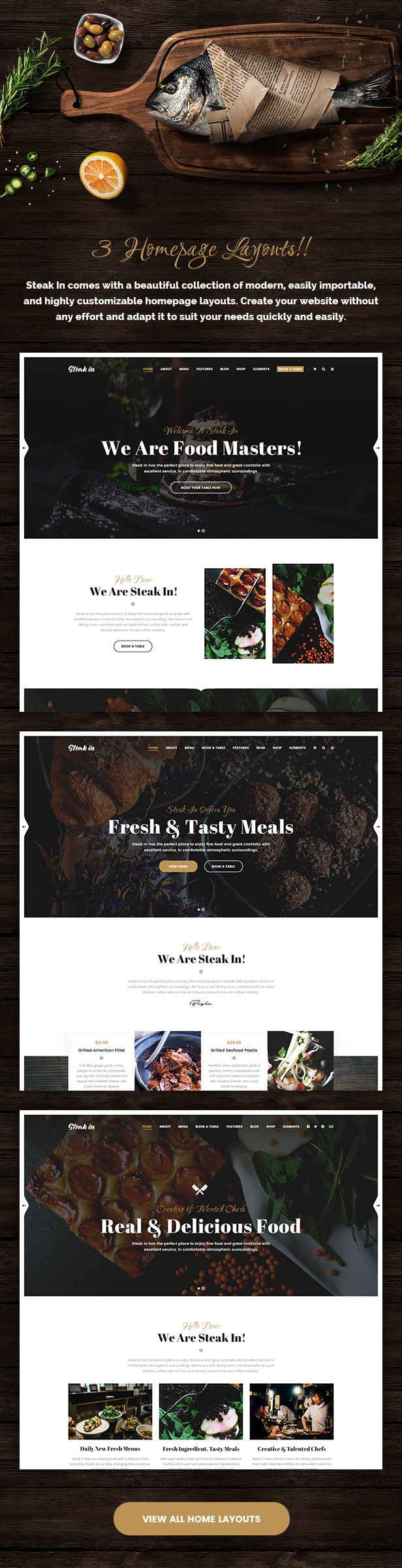 Steak In - Thème WordPress pour restaurant et café - 2