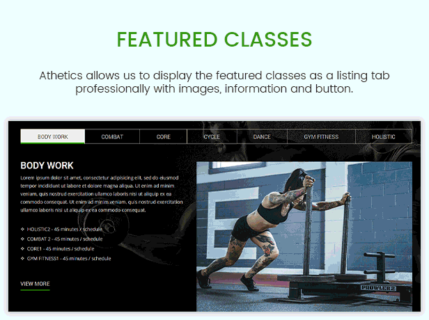 Athetics - Thème WordPress pour le fitness dans les gymnases professionnels 