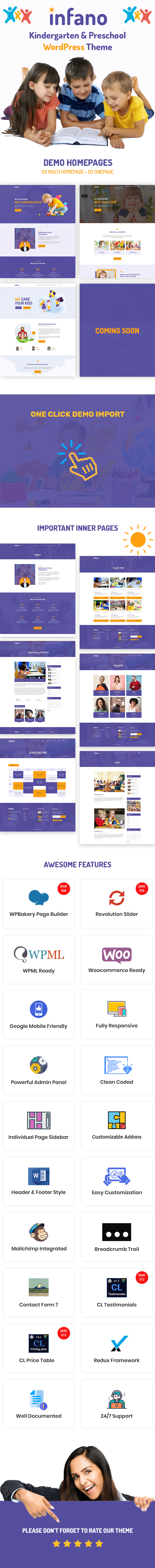 Thème Infano WordPress - Maternelle et préscolaire - 4