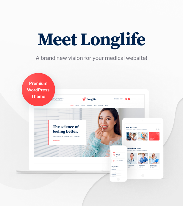 LongLife - Thèmes WordPress pour le médical, la santé et la médecine - 2