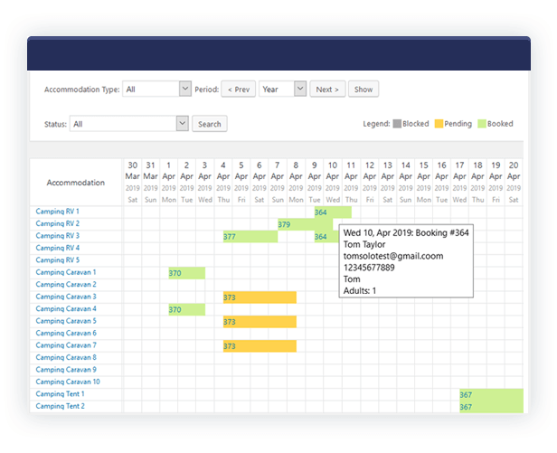 Système de réservation en ligne intégré