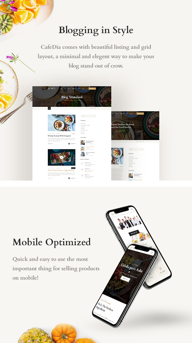 CafeDia - Thèmes WordPress pour restaurants - 6