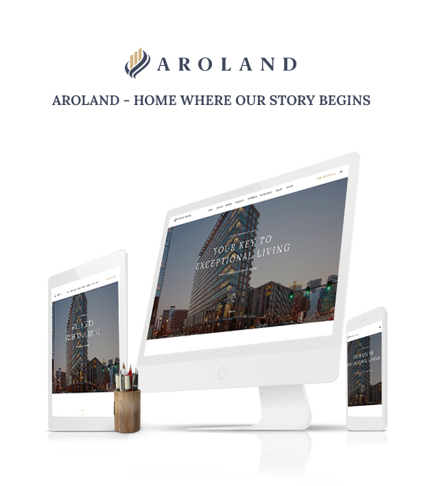 Aroland est une landing page unique