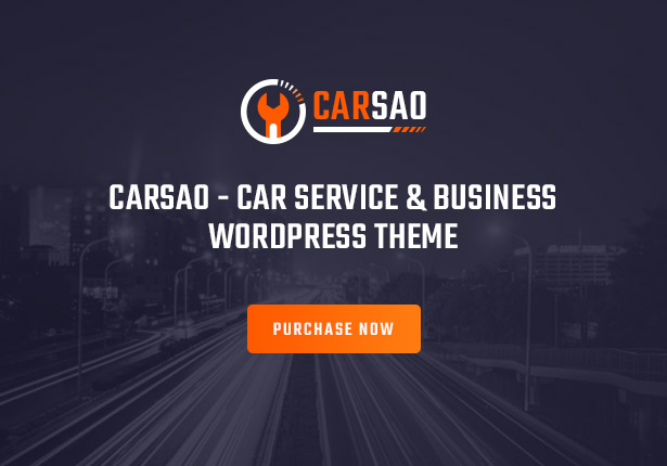 Carsao - Thèmes WordPress pour service automobile et mécanicien automobile