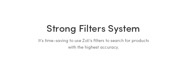 Catégories, filtres et puissants tags - Zoli - Thème WordPress WooCommerce de manière moderne et minimaliste