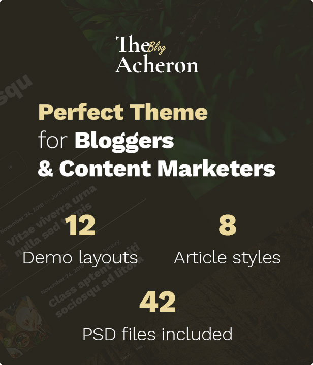 Acheron - Thème WordPress pour Blog Créatif - 1
