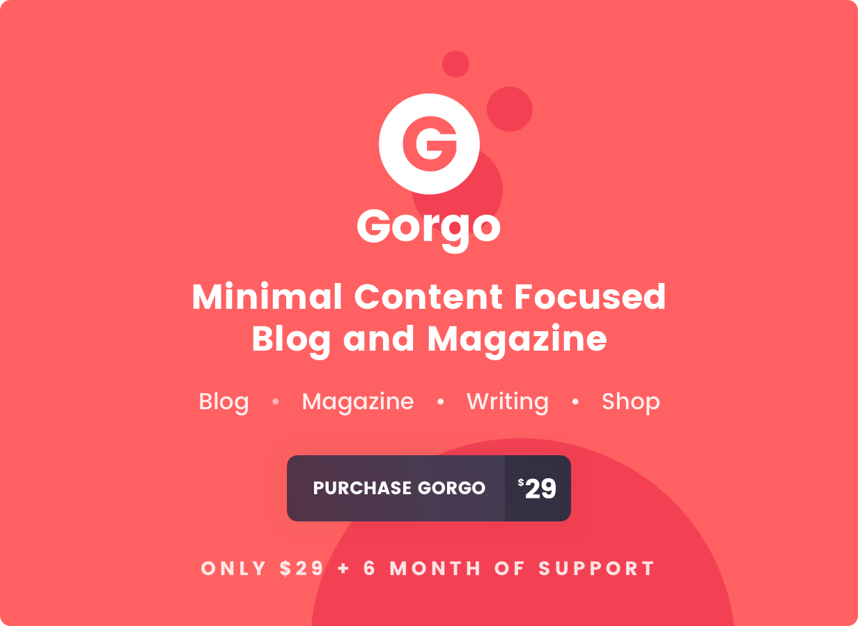 Gorgo Gutenberg - Thèmes pour blogs et magazines Gutenberg minimal multifonction - 4