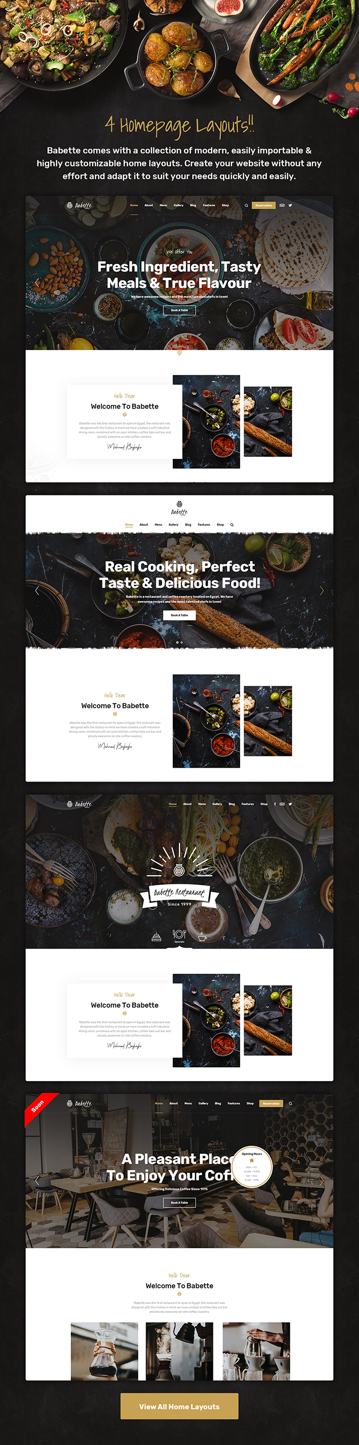 Babette - Thèmes WordPress pour restaurants et bars - 5