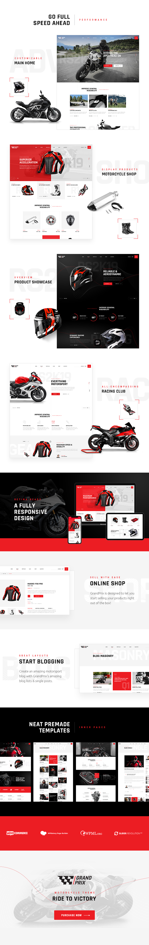 GrandPrix - Thèmes WordPress pour motocyclistes - 1