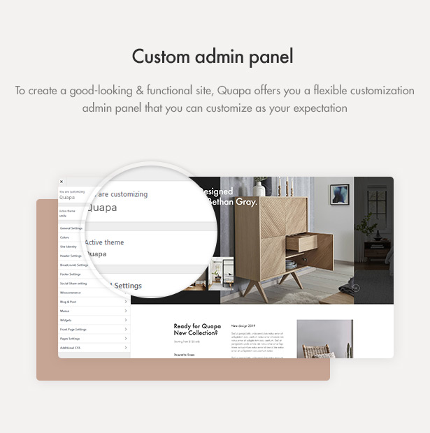 Quapa - Thème WordPress WooCommerce pour meubles