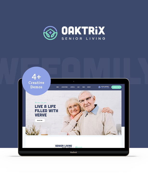 OakTrix - Thème WordPress pour les soins aux seniors