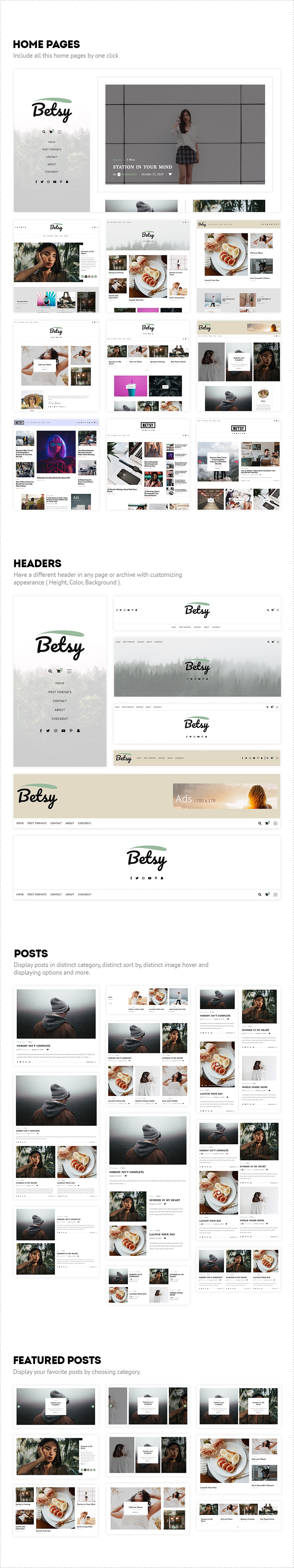 Betsy - Un thème de blog WordPress propre - 1