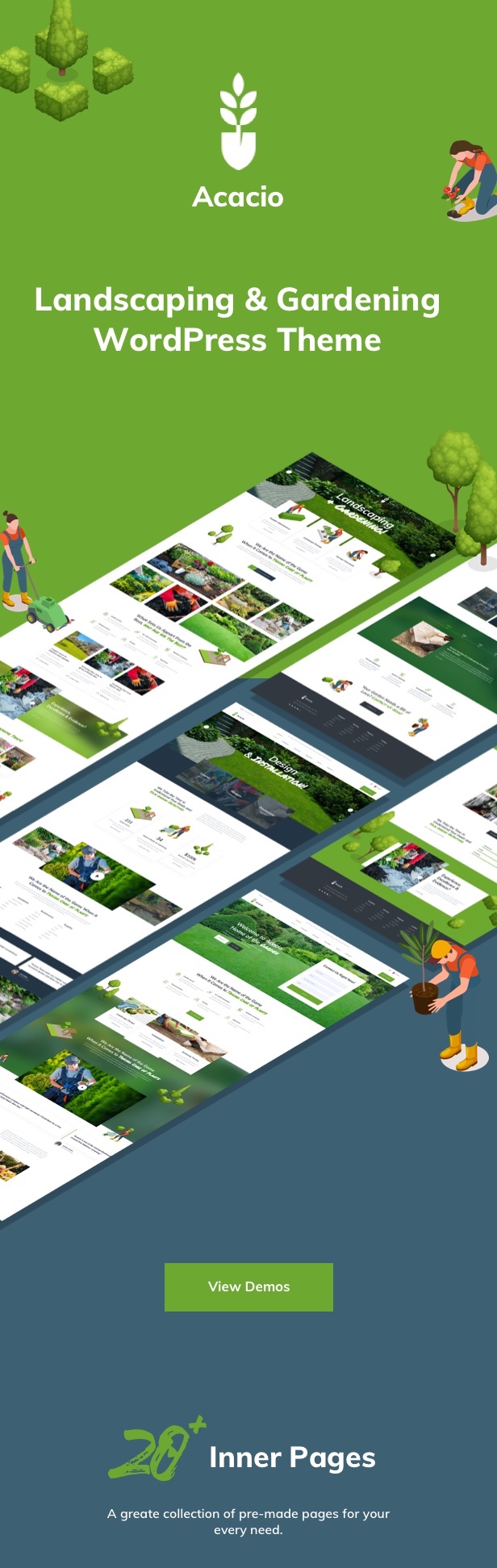 Acacio - Aménagement paysager et jardinage WordPress - 1