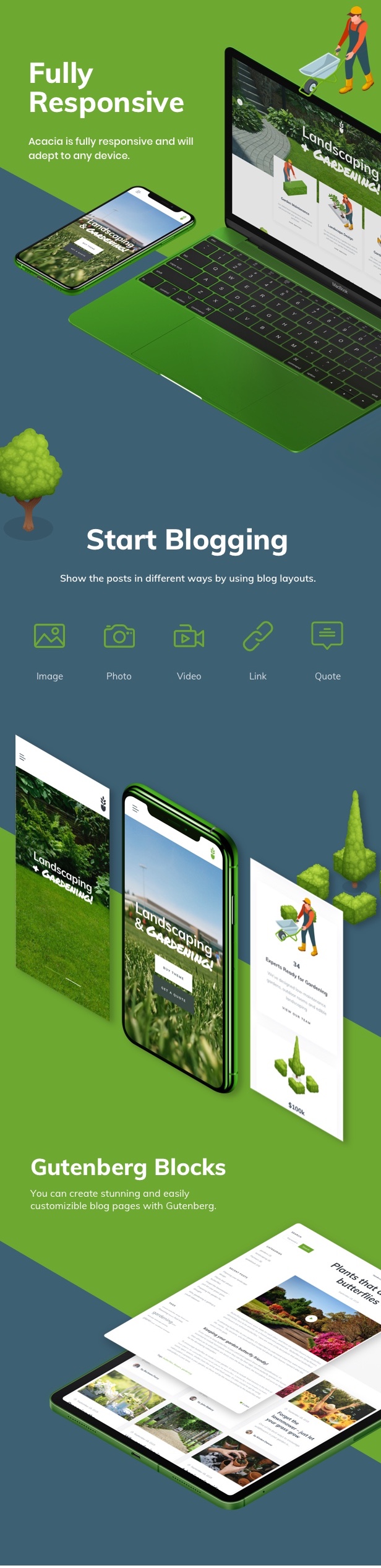 Acacio - Aménagement paysager et jardinage WordPress - 6