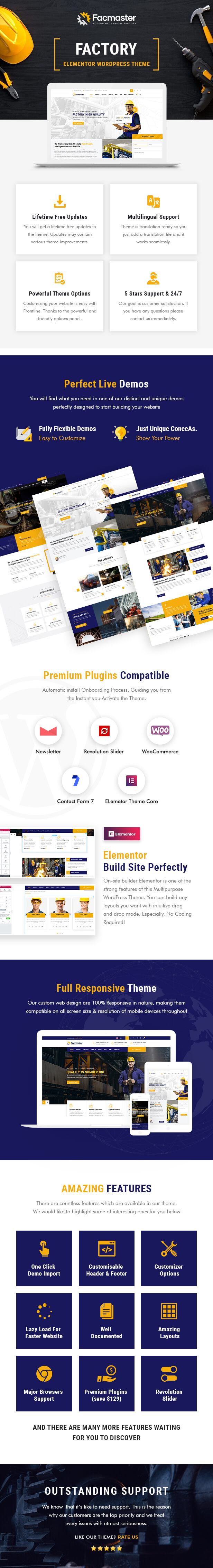 Facmaster - Thème WordPress d'usine et industriel - 1