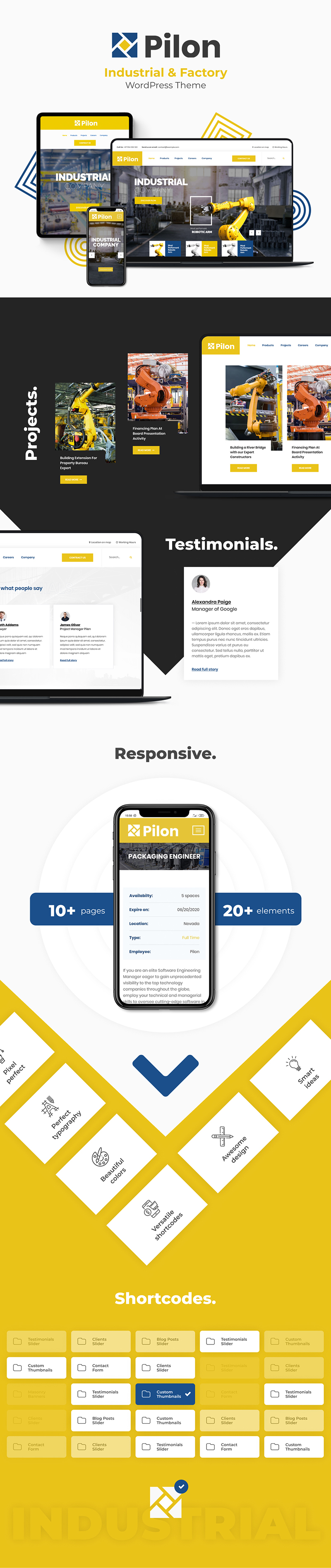 Pilon - Thème WordPress industriel et industriel - 1