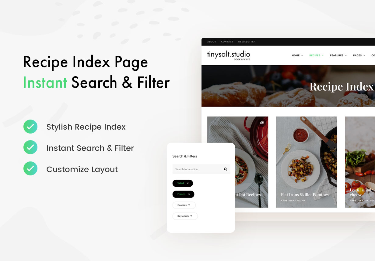 TinySalt - Index des recettes
