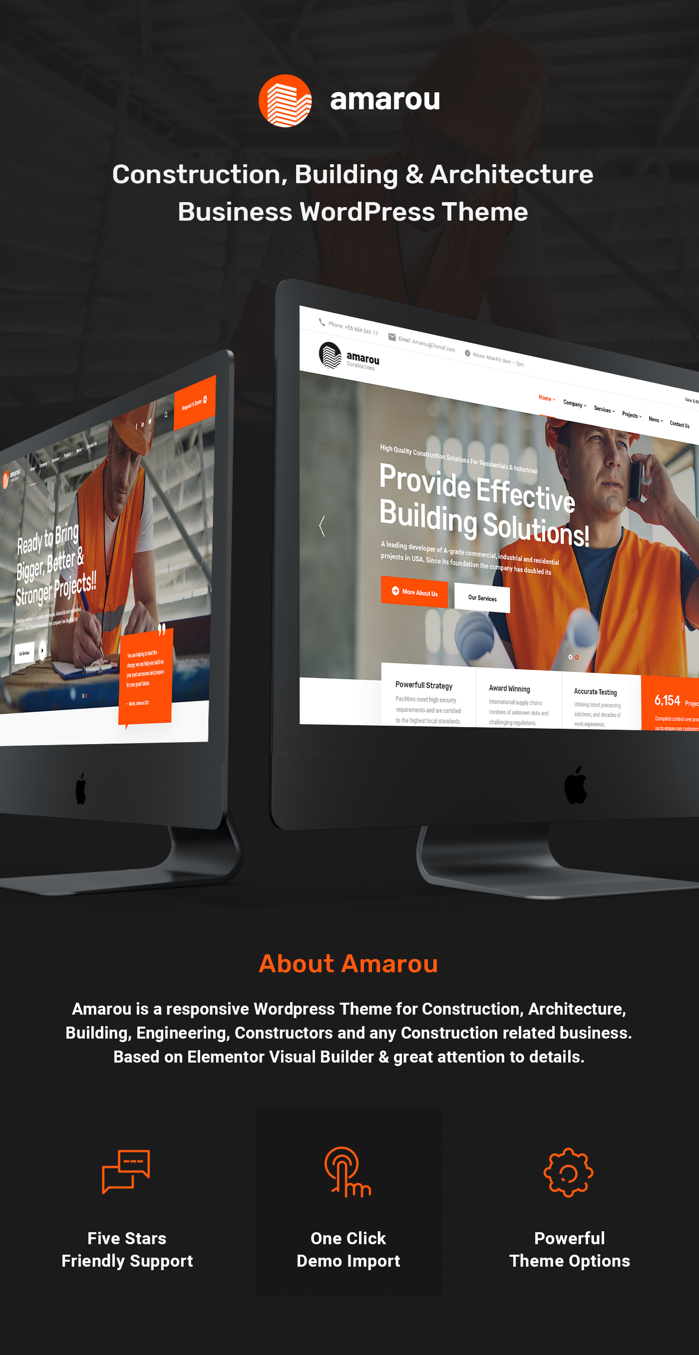 Amarou - Thème WordPress Construction & Architecture - 1