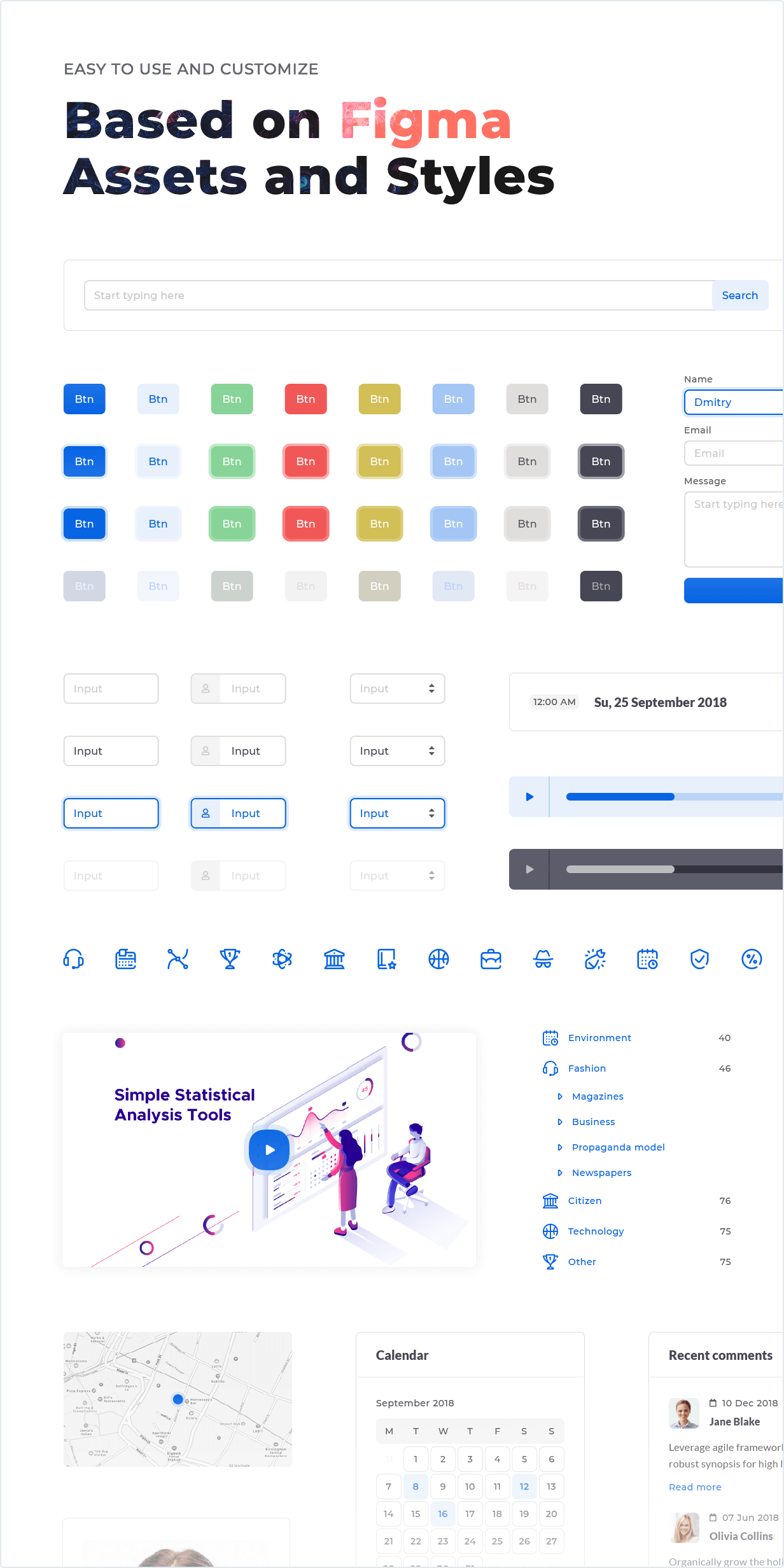 Facile à utiliser et à personnaliser - Basé sur les actifs et les styles Figma