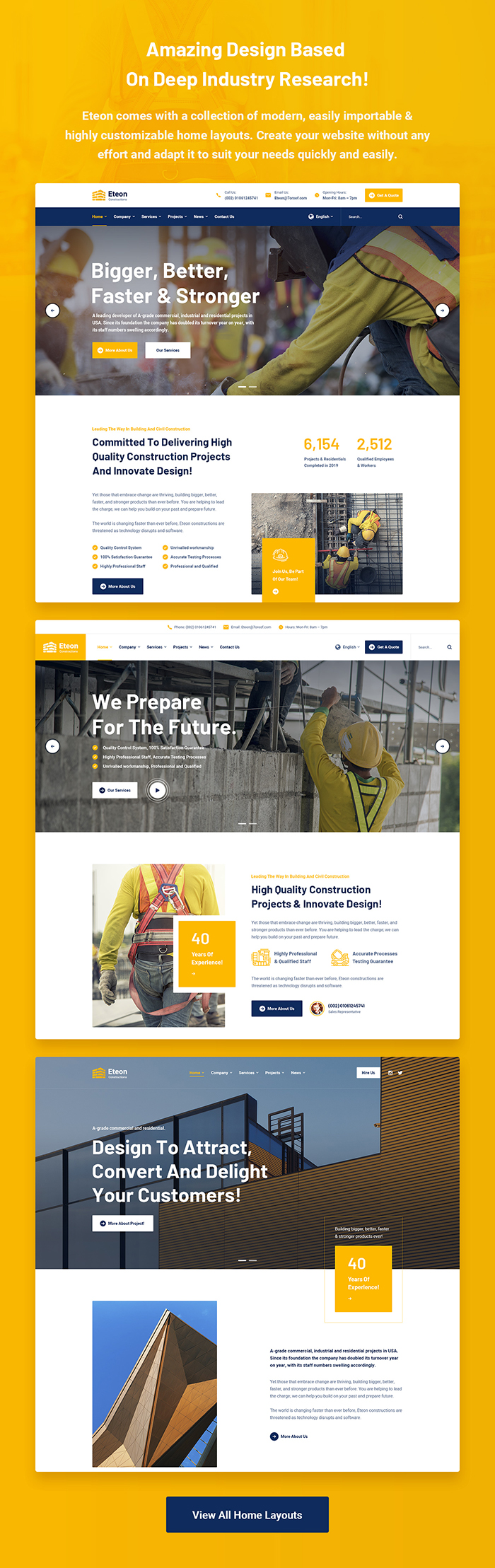 Eteon - Thème WordPress pour la construction et la construction - 5
