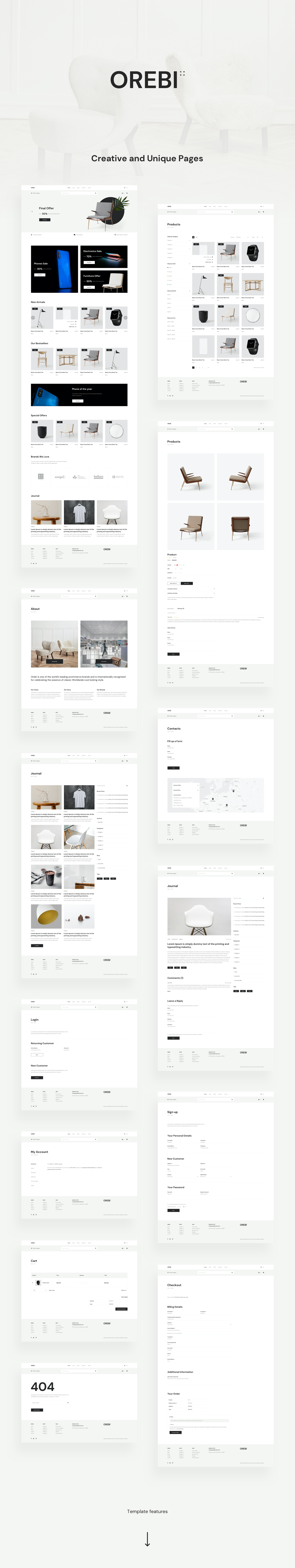 Présentation Adobe XD d'Orebi