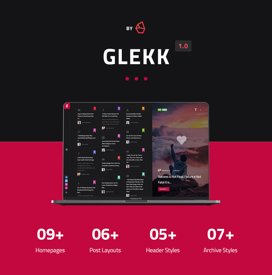 Glekk - Thème WordPress pour blog et magazine Elementor - 5