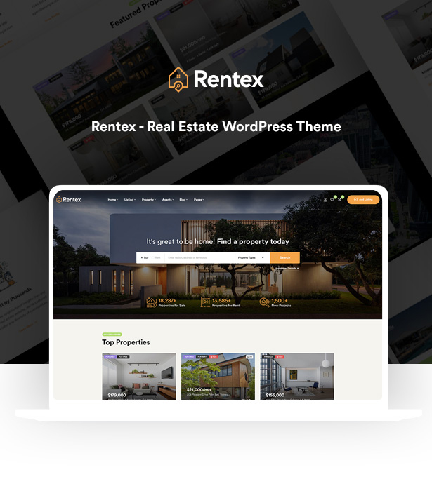 Rentex - Thème WordPress pour l'immobilier