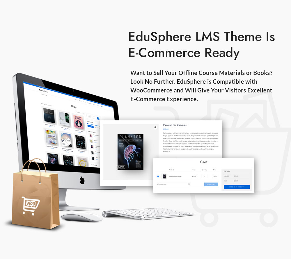 Le thème Edusphere LMS est prêt pour le commerce électronique