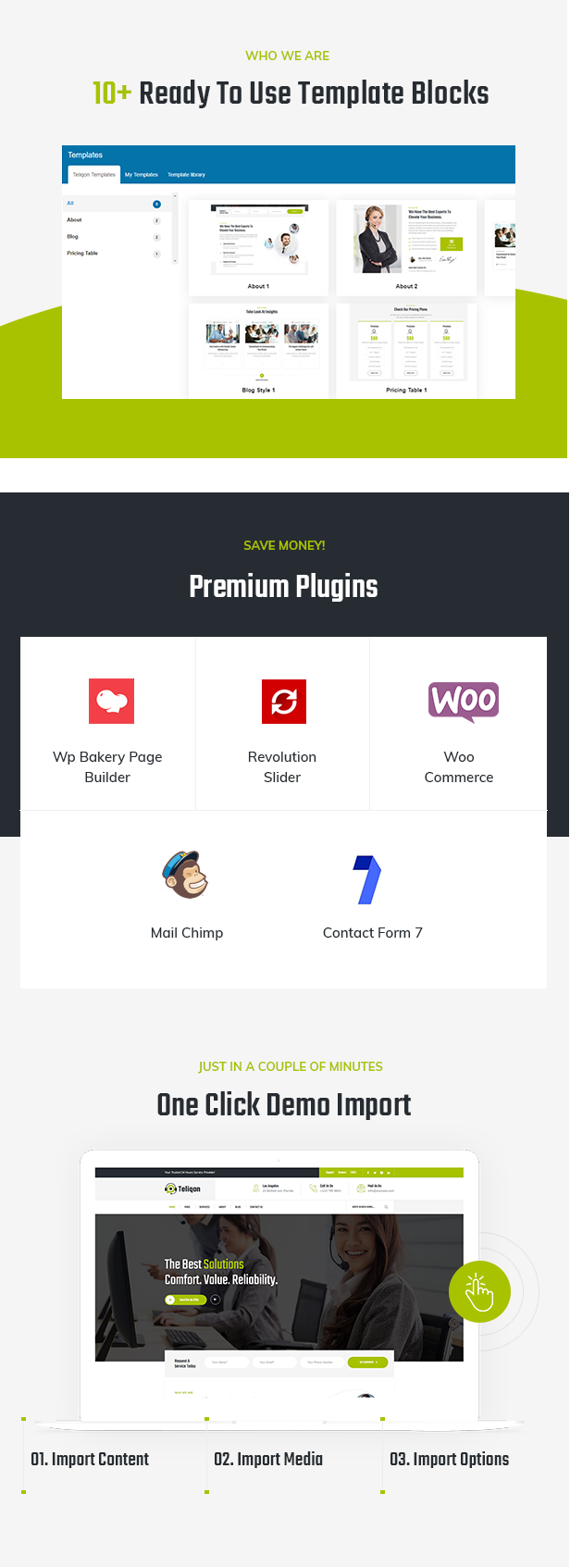 Thème WordPress du centre d'appels et du télémarketing de Teliqon