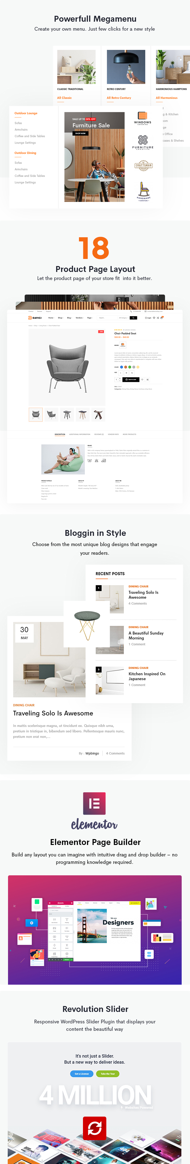Davici - Thème WooCommerce WordPress pour meubles