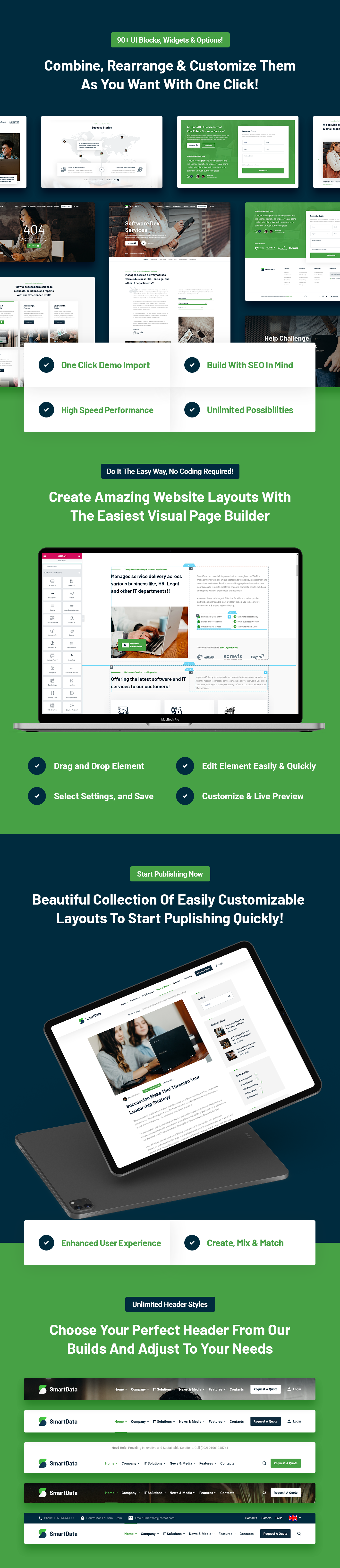 Smartdata - Thème WordPress pour solutions et services informatiques - 7