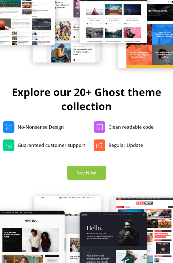 Collection de thèmes Premium Ghost